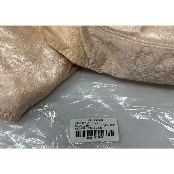 Classique NWT Wireless Pocket Bra 38B 772E Post Mastectomy Surgery Blush Beige - Picture 6 of 7